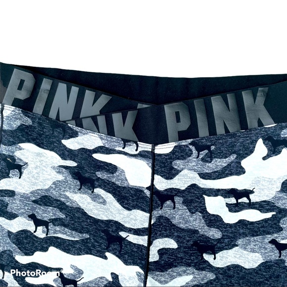 Pink Victoria Secret NWOT High Waisted Camo Dog Leggings SZ:M - Picture 3 of 8